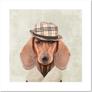 The stylish Mr. Dachshund Posters and Art